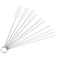thumbnail image 4 of Raindrops 10Pcs Nylon Tube Cleaning Brush Drinking Straws Glasses Keyboards Jewelry White, 4 of 8
