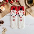thumbnail image 2 of EnJoCho Clearance Christmas Socks Warm Coral Velvet Thick Christmas Socks Sleep Cartoon Floor Fuzzy Christmas Socks Adult Xmas Winter Themed Charming Socks Heated Socks Bulk Red Green Cute&Fun, 2 of 5
