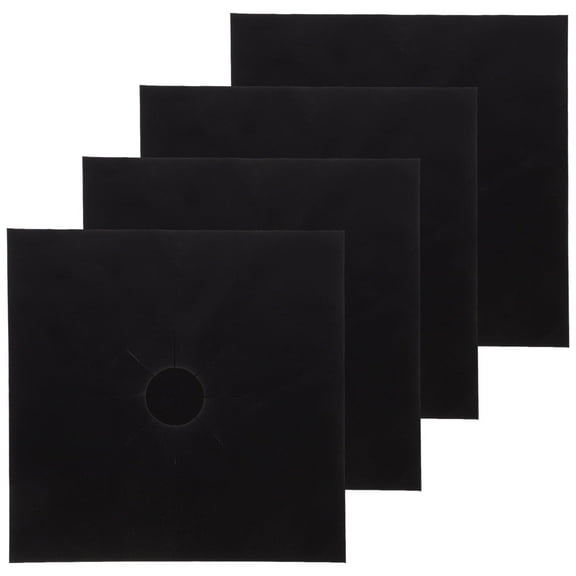 Hytrove Gas Stove Burner Liners Black Fiberglass Heat Resistant Stove Top Protector Cover
