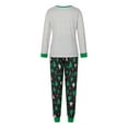 thumbnail image 4 of Meihuid Matching Family Pajamas Sets Christmas PJ's Letter Print Top and Plaid Pants Jammies Sleepwear, 4 of 9