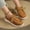 Ginger, variant on YOUYEDIAN Mules for Women Fashion Lace-up Round Toe Casual Platform Soft Warm Backless Flats Versatile Comfortable Walking Shoes