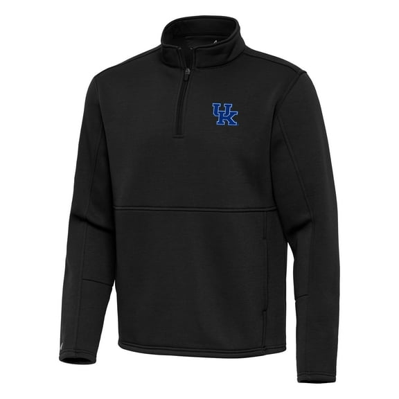 Men's Antigua Black Kentucky Wildcats Twist Quarter-Zip Pullover Jacket