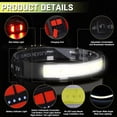thumbnail image 6 of Headlamp Rechargeable,Ultra Bright Upgrade 1500 Lumens 6 Modes Head Lamp Led Rechargeable with Taillight(Individual Control),230°Wide Beam Waterproof Headlamps for Adults Outdoor Camping Running, 6 of 6