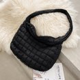 thumbnail image 2 of Bolso con asa superior con diseño de celosía Universal bolso de hombro para mujer con edredón sólido bolso de viaje de calle de gran capacidad, 2 of 7