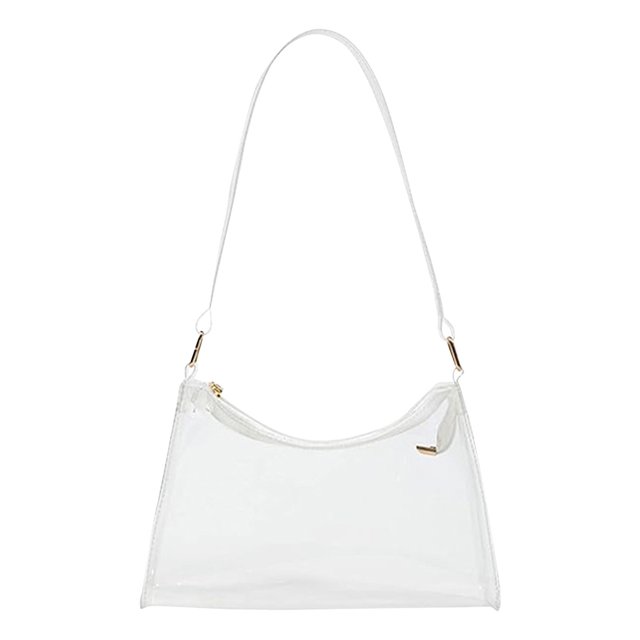 Bolsas Aprobadas Por El Estadio para Mujeres PVC Purse Clear Eventos () White
