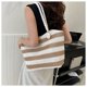thumbnail image 5 of Zhuge Bolso de hombro tejido para mujer, bolso de mano tejido, bolso de mano tejido elegante para playa de verano, bolsos de hombro de 10,82 x 4,13 x 10,82 pulgadas (caqui), 5 of 5