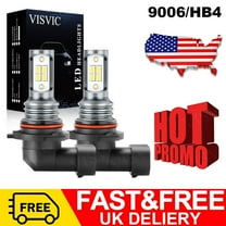 VISVIC Xenower X2 9006/HB4 LED Headlight Bulb Kit 6000K White Low Beam Bulbs