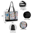 thumbnail image 2 of FORMRS Canvas Laptop Tote Bag for Women with 15.6" Computer Compartments Shoulder Handbag, Doodle Pattern, 2 of 7