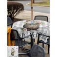 thumbnail image 6 of Square Outdoor Tablecloth with Umbrella Hole Grey Plaid Groundhog Outside Table Cloth Waterproof Patio Table Cover Spring Floral Butterfly Botanical Zipper Tablecloths for Picnic Camping 54x54 Inch, 6 of 8
