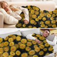 thumbnail image 5 of Camping Quilt Ultralight 70*55in Flannel Fabric Ultra-soft, Warm and Lightweight Camping Blanket Packable Fluorescent Blanket Minimalist Holiday Gifts A Patch Of Yellow Chrysanthemums, 5 of 8