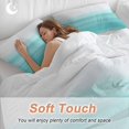 thumbnail image 5 of Aqua White Ombre Bedding 3 Piece Duvet Cover Set California King, Chic Modern Funny Abstract Striped Art Soft Microfiber Comforter Cover with Zipper Closure & Pillowcases, FadeResistant Quilt Cover, 5 of 9