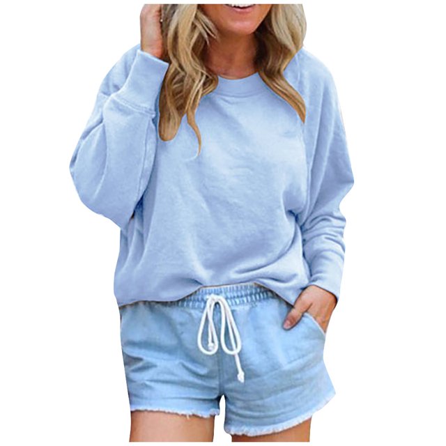 Birdeem Mode Femmes Décontracté Uni Manches Longues Chandail Chandail en Molleton Blouse Tops