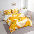 thumbnail image 3 of jejeloiu Cute Gooses Twin Bedding Sets 7-Piece,Fruit Orange Bedding Comforter Set,Rustic Farmhouse Cabin Sheet Sets For Girls Kids Boys,Microfiber Bedroom Decor Reversible, 3 of 8