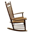 thumbnail image 4 of Resenkos Outdoor Solid Wood Rocking Chair with Armrest, Patio Wooden Rocker for Porch Backyard Garden Oak, 4 of 8