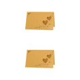 thumbnail image 3 of Bewildely 50 unids/set experiencia memorable con corazón hueco nombre lugar tarjetas corazón ahuecado tarjeta de identificación dorada dorado 2Conjunto, 3 of 6