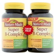 Nature Made Super B-Complex Key B Vitamins + Vitamin C Tablets, 140 Count, 2 Pack