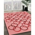 thumbnail image 3 of Ahgly Company Machine Washable Indoor Square Transitional Pastel Pink Area Rugs, 5' Square, 3 of 7