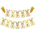 FensXil Party Flag Balloon Set Happy Easter Decorations Pull Flags
