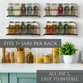 thumbnail image 4 of 4-Pack Wall Mount Spice Rack Organizer, No-Hole Iron Design with Adhesive or Screw Mounting, Large Capacity for Kitchen, Pantry, Garage, and More, 4 of 9
