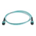 thumbnail image 2 of AddOn - Patch cable - MPO/PC multi-mode (F) to MPO/PC multi-mode (F) - 4 m - fiber optic - 50 / 125 micron - OM4 - riser - aqua, 2 of 8
