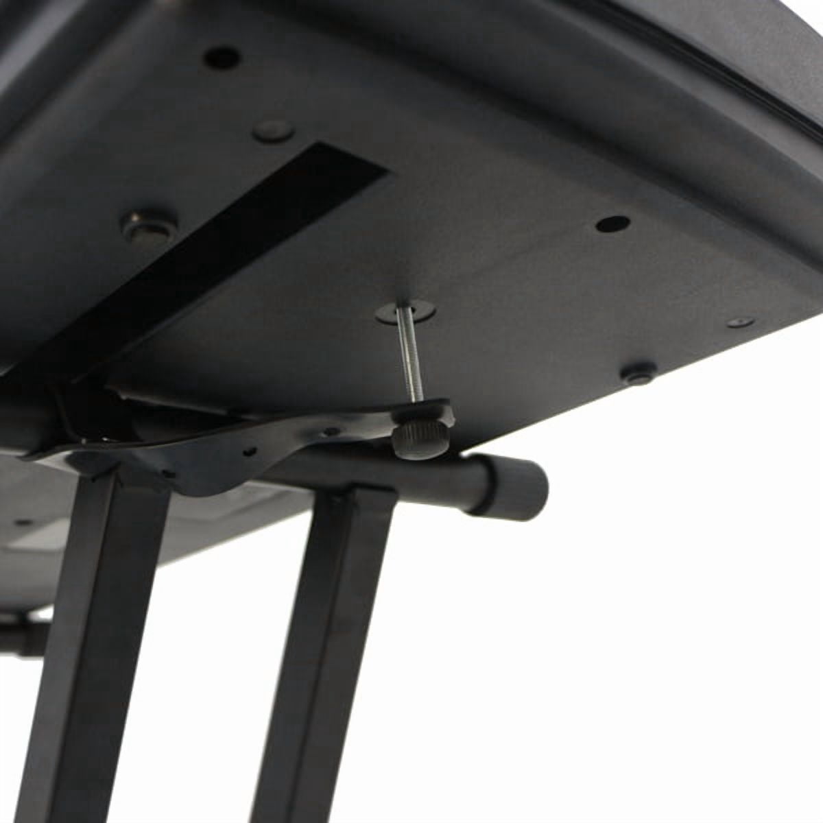 Dual-tube X-Shape Keyboard Stand + Adjustable Folding Piano Bench Stool Seat Black