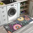 thumbnail image 3 of Multicolor Cartoon Floral Pattern Kitchen Rug Mat,Kitchen Runner Rugs Non Skid Washable,Decorative Kitchen Floor Mats for Kitchen,Sink,Laundry,17"x47.2", 3 of 7