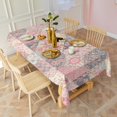 thumbnail image 3 of Pioneer Flower Floral Print Pattern Rectangle Tablecloth 60"x120", Waterproof Polyester Table Cloth, Wipeable Spillproof for Dining Camping Indoor Outdoor, 3 of 6