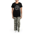 thumbnail image 4 of CafePress - Mrs. Always Right Women's Dark Pajamas - Women's Short Sleeve Print T-Shirt and Pants Dark Cotton Pajama Set, 4 of 7