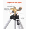 thumbnail image 4 of VEVOR Impact Sprinkler on Tripod Base, Heavy Duty Tripod Sprinklers with Brass Head & 3/4" Connector, 360 Degree Large Area Coverage Irrigation Sprinkler, Adjustable Heights Sprinkler for Yard Gray, 4 of 9