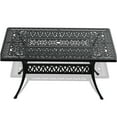 thumbnail image 4 of JERFIT 7-Piece Outdoor Dining Set with Swivel Chairs, All-Weather Cast Aluminum Patio Table and Chairs for Garden, Poolside, Black, 4 of 10