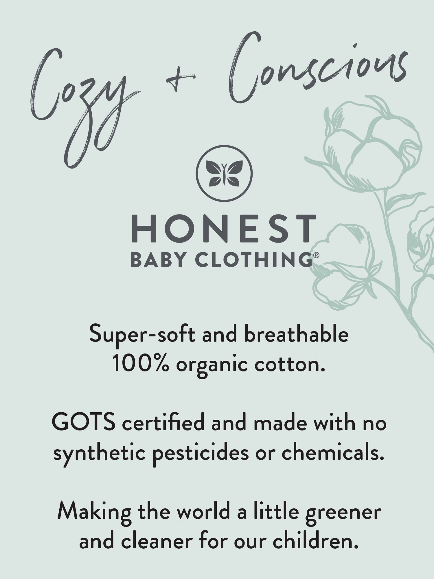 Honest Baby Clothing Organic Cotton Boy or Girl 2-Piece Long Sleeve Pajama Set, 12 Months to 7 Years
