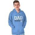 thumbnail image 6 of Fathers Day World's Greatest Dad No 1 Zip Hoodie Sweatshirt Men Brisco Brands S, 6 of 7