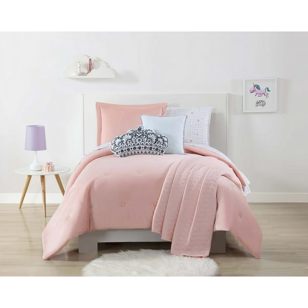 My World Velvet And Jersey Pink Full Queen Comforter Set Com - Velvet Bedding Set Pink My World Velvet And Jersey Pink Full Queen Comforter Set Com - Velvet Bedding Set Pink