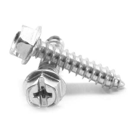 

1/4 -14 x 3 Sheet Metal Screw Hex Washer Head Phillips/Slotted Combo Type AB Low Carbon Steel Zinc Plated Pk 100