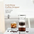 thumbnail image 2 of 300ml/10.15oz Cold Brew Coffee Maker for Tea and Coffee Extraction Borosilicate Glass Dripper Iced Coffee Brewer Maker with Cleaning Brush Spoon for Home Office Travel, 2 of 7