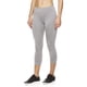 thumbnail image 1 of Reebok Capri - Pantalones deportivos de compresión con costuras para mujer, color gris, mediano, 1 of 5