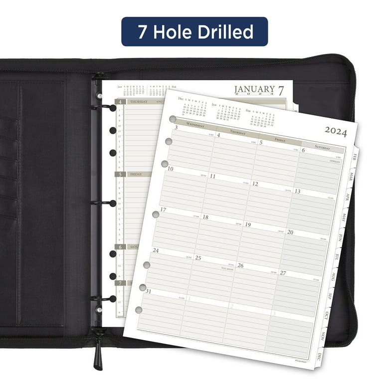 2024 At-A-Glance 491-285 Weekly Planner Refill, Day-Timer 93010, Size 5,  8-1/2 x11
