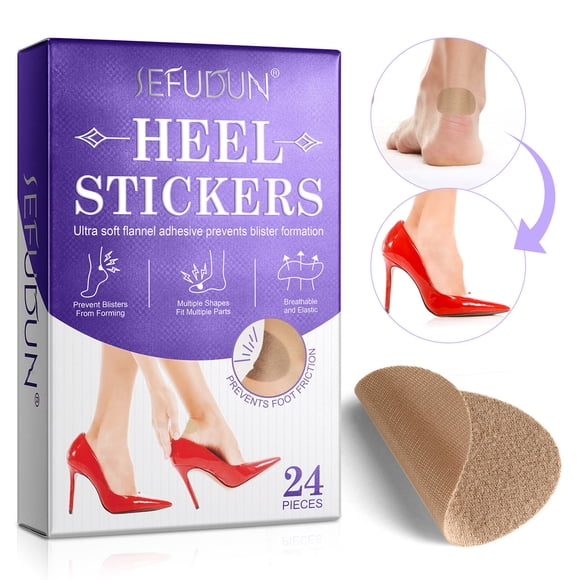 mtvxesu Foot Patch Heel Stickers Blister Prevention Pads,moleskin Tape,Heel, Ankle, Toe, AntiAbrasion Patches,24PCS