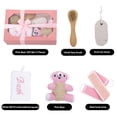 thumbnail image 2 of Matsuzay Juego de baño de 5 uds., cepillo facial, piedra pómez, algodón, lino, resistencia, bordado, herramientas de cuadradas, caja de regalo, Juegos de accesorios de baño Matsuzay HA074710-00, 2 of 6