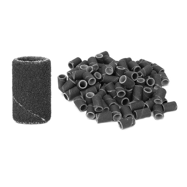Brocas para uñas, 100 unidades, bandas de lijado para pedicura, bandas de lijado para uñas, valor excepcional
