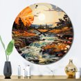 thumbnail image 1 of Designart "Nature s Fountain The Geyser s Eruption I" Landscapes Oversized Wall Clock, 1 of 6