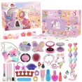 thumbnail image 1 of Caja con calendario de adviento navideño de 2025, juego de maquillaje de princesa para niños, caja de regalo de joyas, calendario de cuenta regresiva de 24 días, regalo de Navidad para niños, 1 of 5