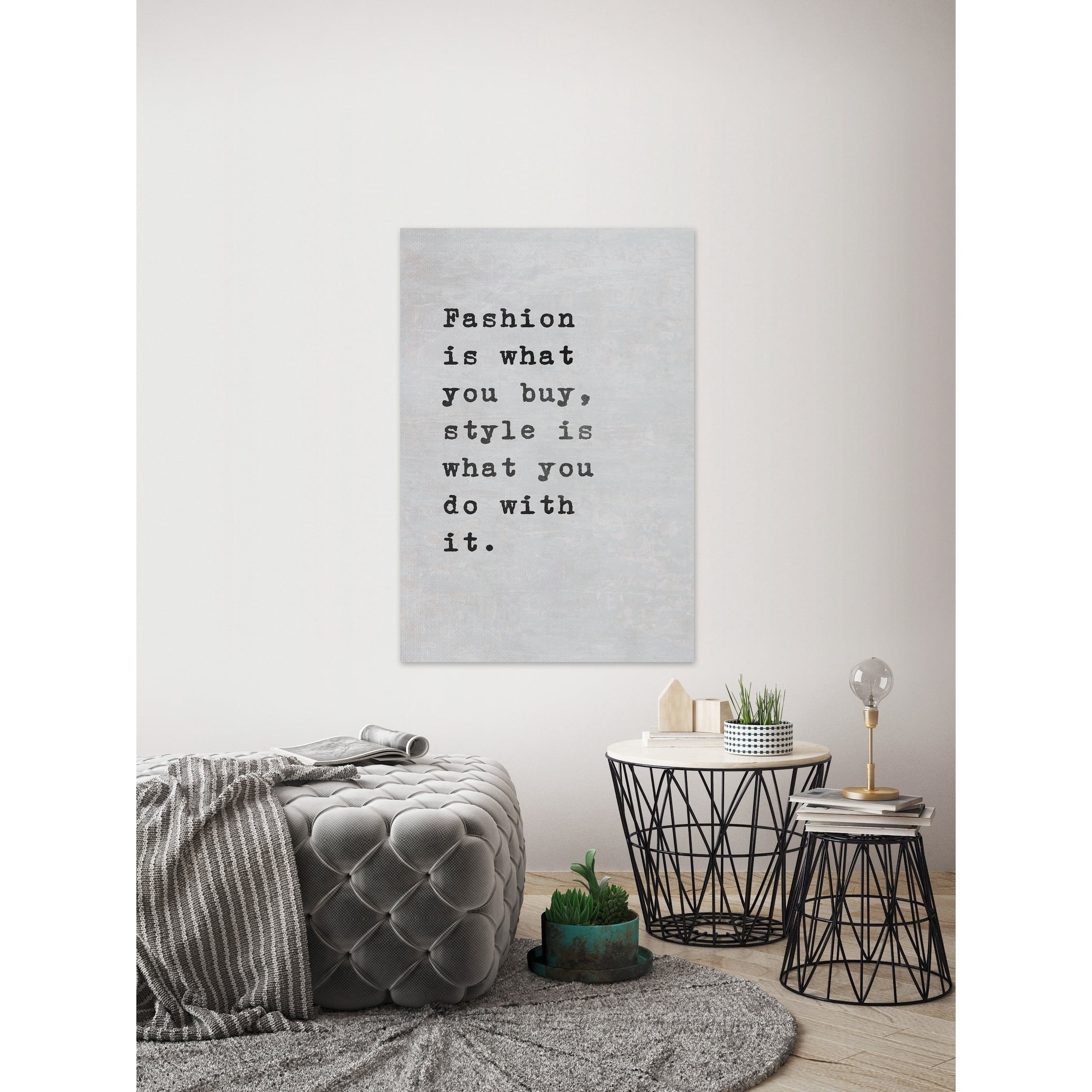 Fashion Is What You Buy Painting Print on Wrapped Canvas