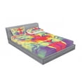 thumbnail image 3 of Ambesonne Colorful Fitted Sheet & Pillow Sham Set, King of Jungle Lion, Twinxl, Multicolor, 3 of 3