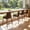 Walnut + Taupe, variant on Christopher Knight Home 38"H Beige Upholstered Counter Stools Set of 2, Walnut Finish Rubberwood Frame