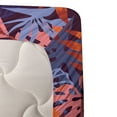 thumbnail image 3 of Ambesonne Tropical Fitted & Flat Sheet with Sham 3 Pcs Set, Overlapped Flamingo Flower, Twin, Maroon Dark Pink and Quartz, 3 of 4