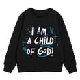 thumbnail image 5 of XEGLSBU Hoodies for Girls 14-16 Girl's Graphic Prints Sweatshirt Crewneck Long Sleeve Cute Drop Shoulder Pullover Tops Black Size 5-6 Years, 5 of 5