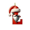 thumbnail image 2 of Uuiauoio Alphabet Christmas Ornament Pendant Red Wooden Letters for Tree Decor Home Party Gift Hanging Decoration, 2 of 6