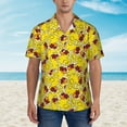 thumbnail image 4 of Daiia Duck with Star Sunglasses Hawaiian Shirt for Men Gentle Cotton Regular Short Sleeve Casual-X-Large, 4 of 9