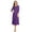 Eggplant, variant on Women's Casual Basic Comfy 3/4 Sleeve Flare A-line Midi long maxi Dress
